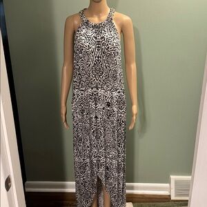 Jennifer Lopez brown high low maxi dress size large